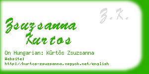 zsuzsanna kurtos business card